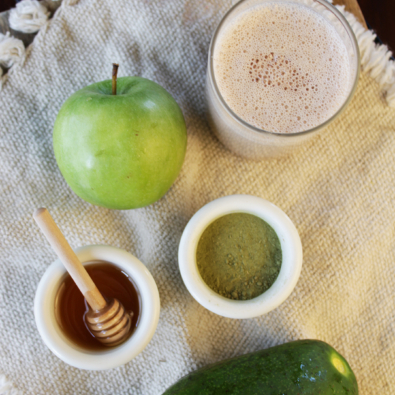 foto de batido verde con moringa